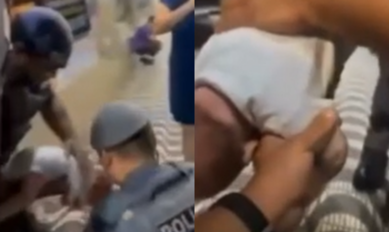 Bebê engasgado é resgatado por policiais militares em São Vicente; VÍDEO