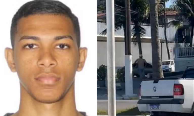 Homem que matou turista com tiro na cabeça em praia de Guarujá é flagrado fugindo; Veja o vídeo