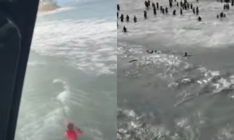 Criança de 7 anos é resgatada após se afogar em praia de Guarujá; VÍDEO