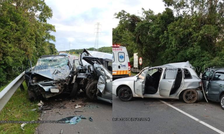 Motorista e passageiro morrem em acidente na rodovia do litoral de SP