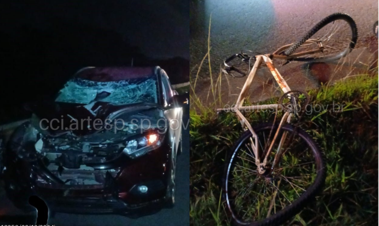 Ciclista é arremessado a 40 metros e morre atropelado em rodovia de Itanhaém
