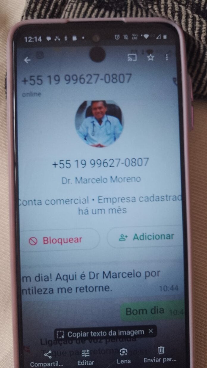 moradores da cidade receberam mensagens por WhatsApp de um indivíduo que passou por médico do hospital, gastando R$ 4 mil para realizar um procedimento.