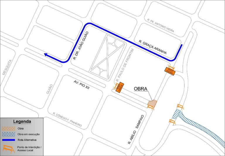 Cruzamento da Vila Virgínia será interditado a partir de hoje; confira a rota alternativa