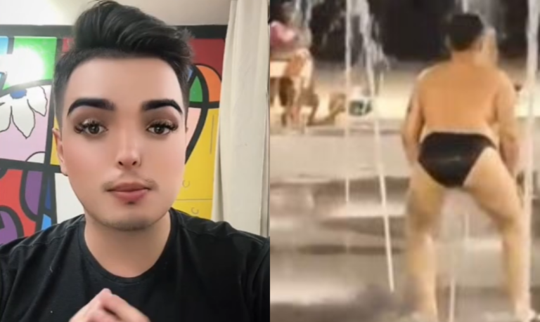 Homem que fez atos obscenos em fonte para as crianças em São Vicente grava vídeo pedindo desculpas; Assista