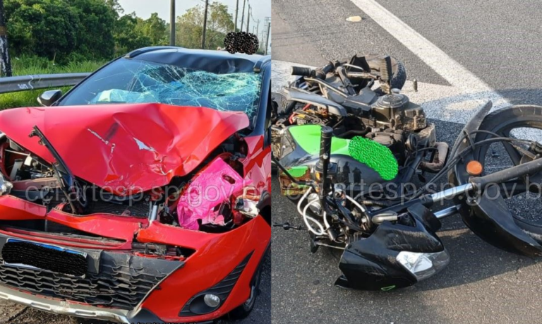 PM embriagado dorme ao volante, colide com motocicleta e causa morte de uma mulher em rodovia do litoral de SP