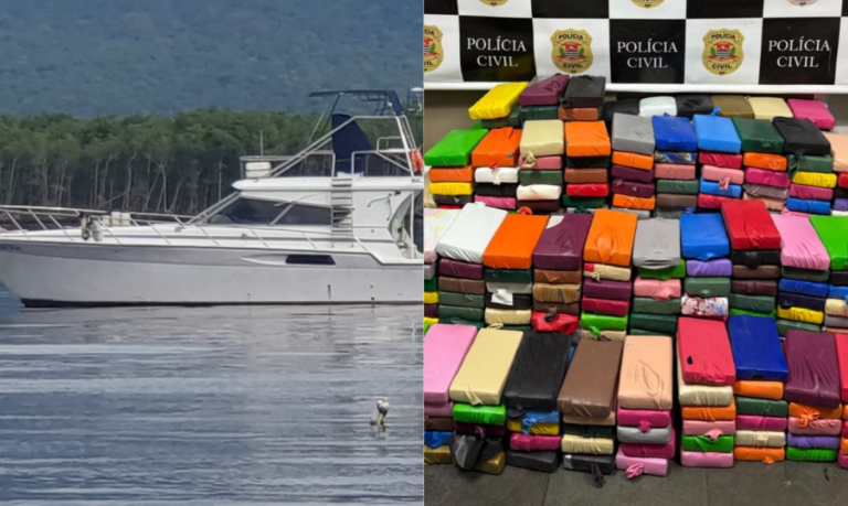 “Nova rota do crime”: Meia tonelada de cocaína é encontrada em lancha atracada em marina de Guarujá