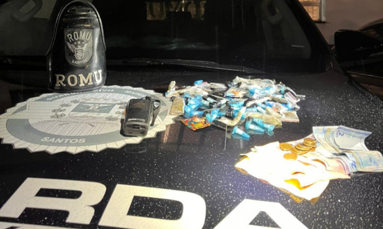 GCM prende três suspeitos por tráfico de drogas e arrombamento em Santos