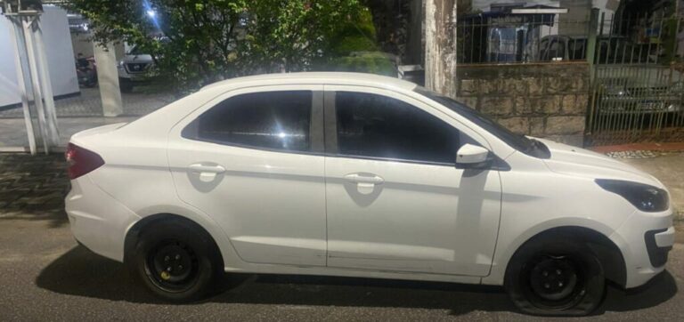Carro roubado é recuperado e motorista é preso após tentar fugir de abordagem em Santos