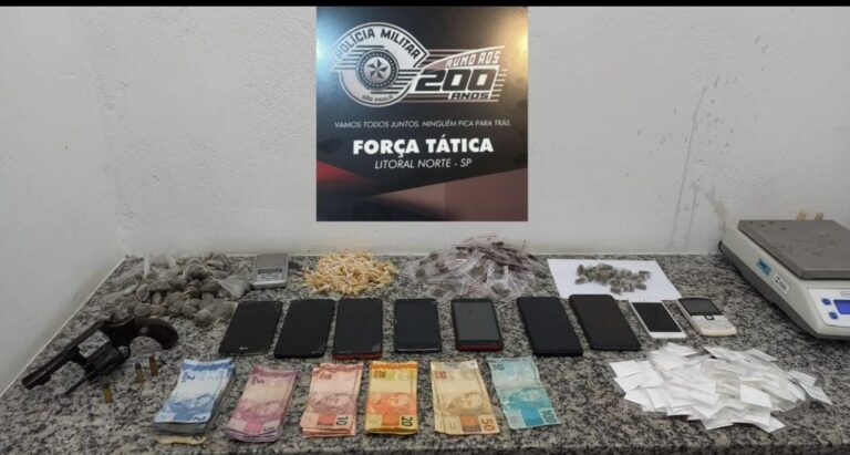 Homem é preso com quase 500 porções de droga e arma em Caraguatatuba