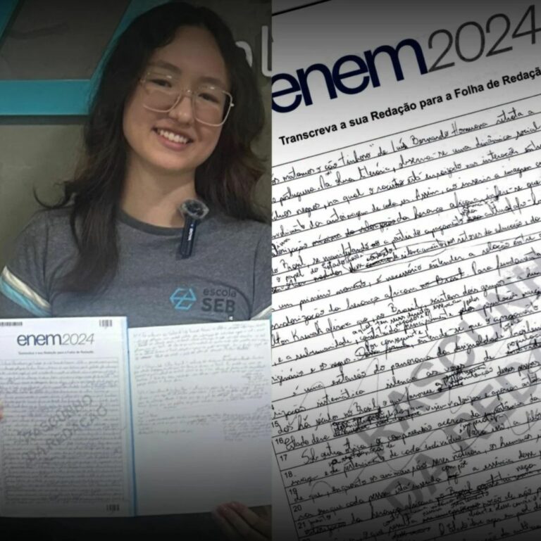 Confira a redação nota mil do Enem da aluna da escola THATHI AZ
