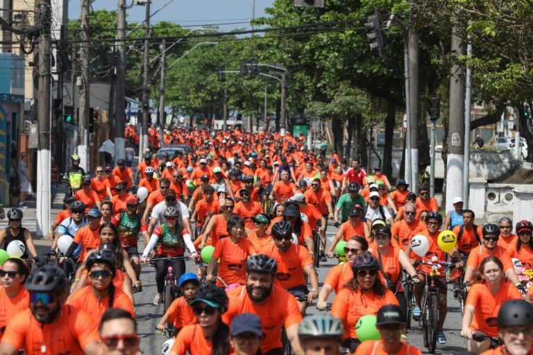 Passeio Ciclístico ‘BORA PEDALAR’ celebra aniversário de Santos com 1.500 inscritos