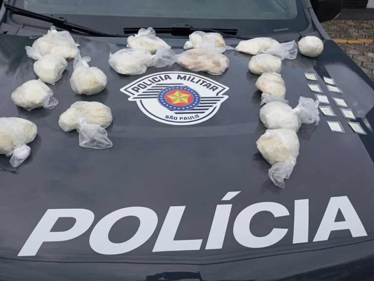 Jovem de 22 anos é preso com 1,8 kg de cocaína em Guaratinguetá