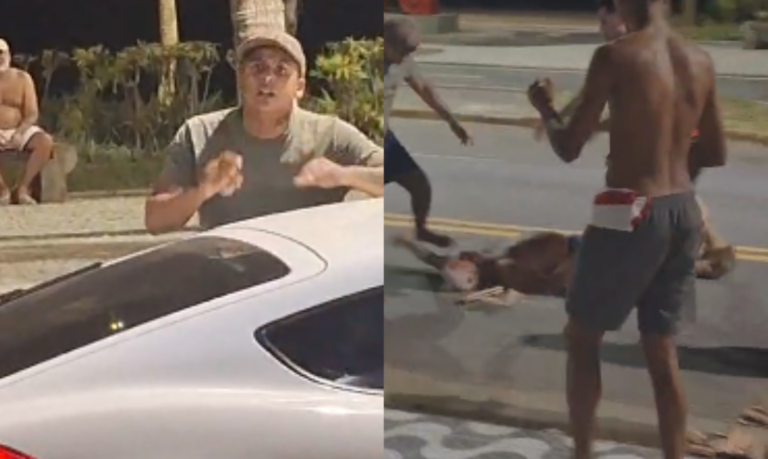 Motorista de porsche que chutou cabeça de idoso em Praia Grande segue foragido há um mês