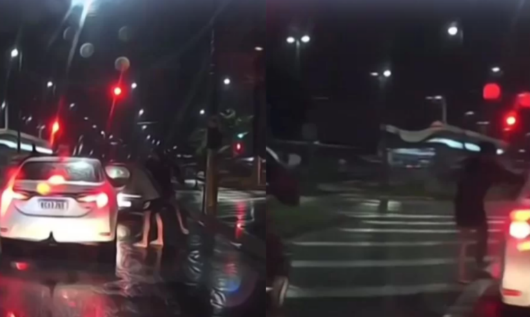 Adolescentes roubam carro parado em semáforo em São Vicente e são apreendidos em seguida;VÍDEO