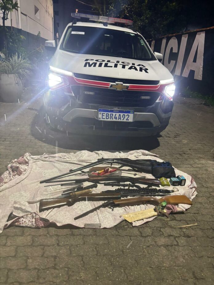 Homem é preso com cinco espingardas em área do Parque Estadual da Serra do Mar, em Ubatuba