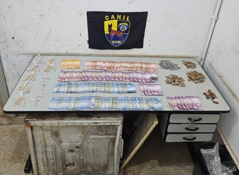 Adolescente é apreendido com 147 pedras de crack e mais de R$ 800 na Av. dos Bandeirantes; jovem foi liberado após registro do BO