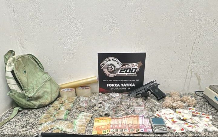 Homem é preso com grande quantidade de cocaína, crack e maconha em Caraguatatuba