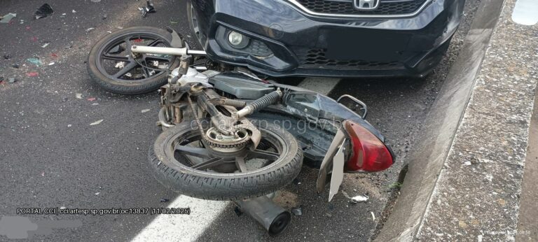 Motociclista fica ferido após grave acidente na Rodovia Anhanguera em Itupeva