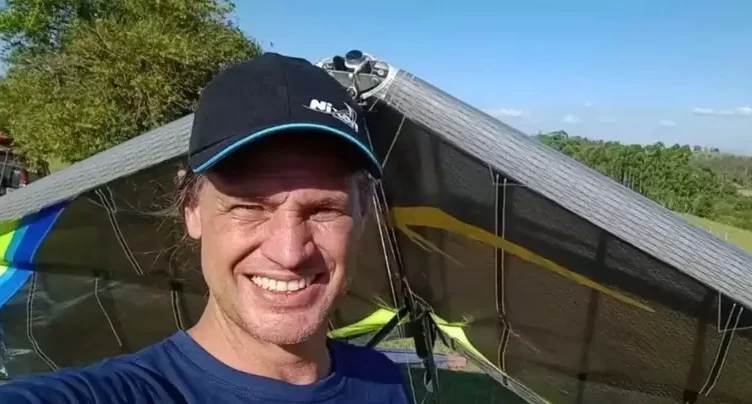 Piloto de paraglider de São Vicente morre em outro estado após colidir em fio de alta tensão