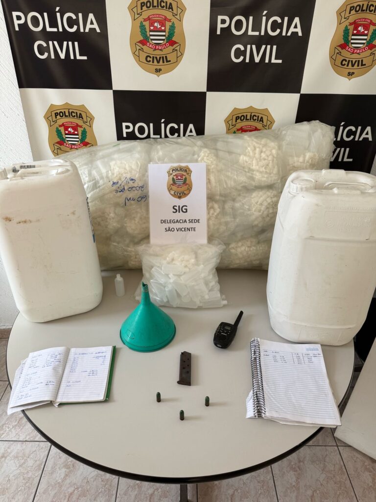 Depósito de drogas é descoberto pela Polícia Civil em São Vicente