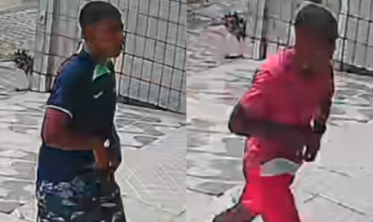 Assaltantes roubam restaurante em avenida de São Vicente e dão coronhada na cabeça de idoso; VÍDEO