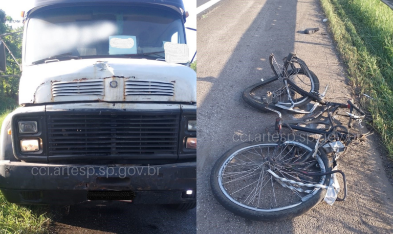 Ciclista morre atropelado por caminhão em rodovia do litoral de SP