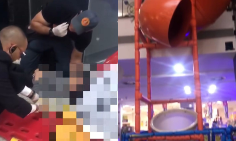 Criança cai de brinquedo interditado em shopping de São Vicente e sofre escoriações