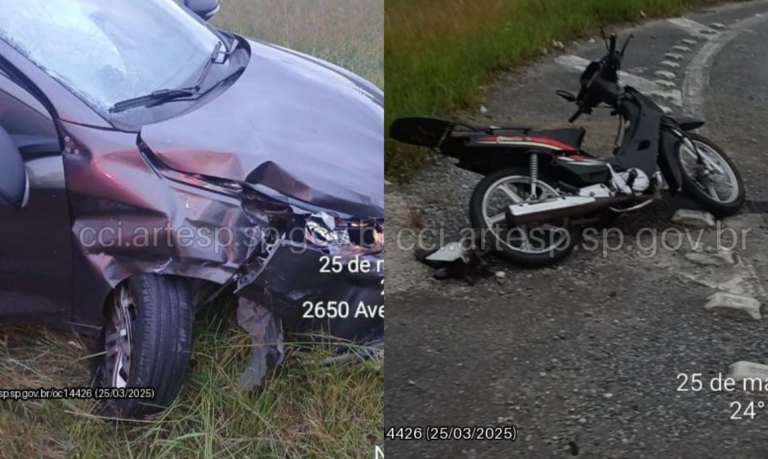 Motociclista morre em acidente com carro em rodovia do litoral de SP