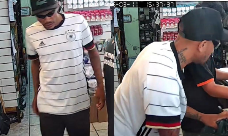 Vídeo mostra momento de assalto em plena luz do dia em comércio de Vicente de Carvalho