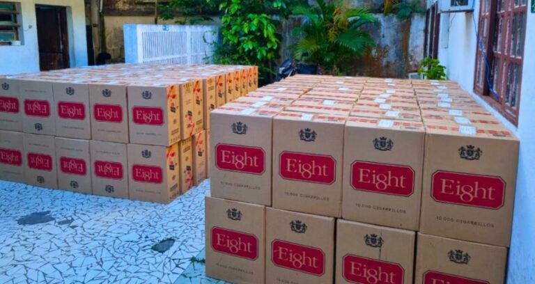 Policia Militar apreende grande quantidade de cigarros falsificados e contrabandeados em cidade do litoral