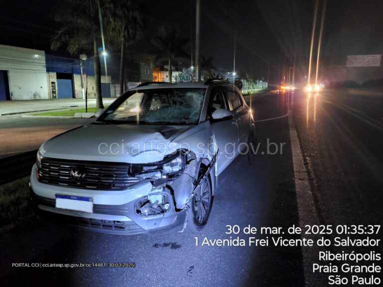 Pedestre é atropelado por diversos veículos e morre ao atravessar rodovia do litoral de SP
