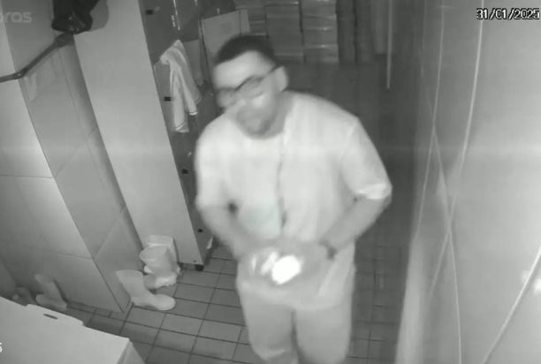 Ladrão se esconde antes de shopping fechar e rouba lojas em Santos