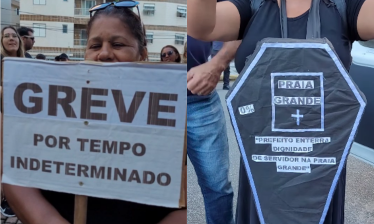 Servidores públicos de Praia Grande retomam greve após falta de proposta da prefeitura