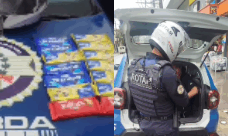Ladrão é preso após furtar 26 barras de chocolate dias antes da Páscoa em Santos