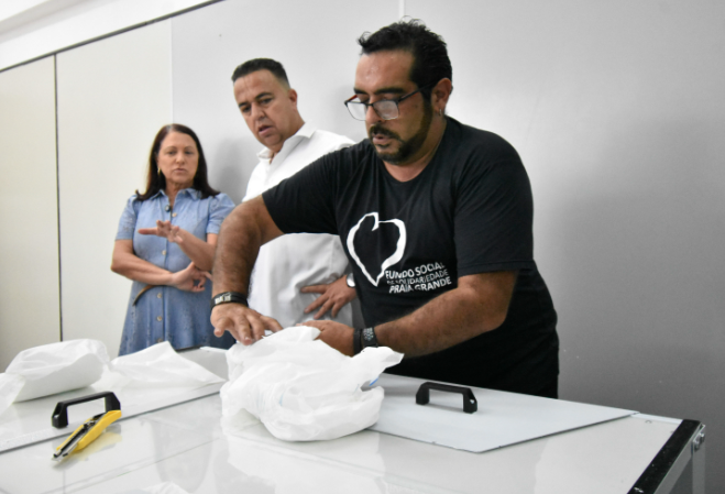 Fundo Social de Solidariedade de Praia Grande conta com máquina de fabricação de fraldas descartáveis