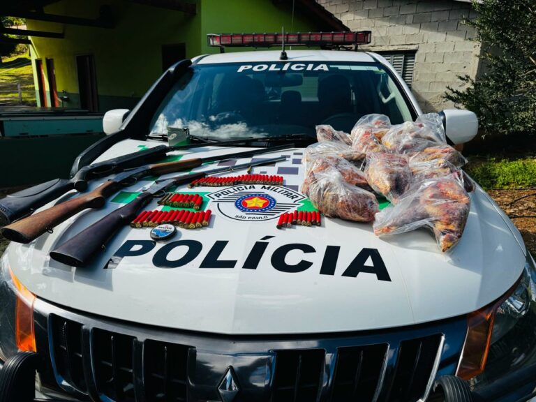 PM Ambiental prende homem com armas, munições e animais silvestres mortos em Redenção da Serra