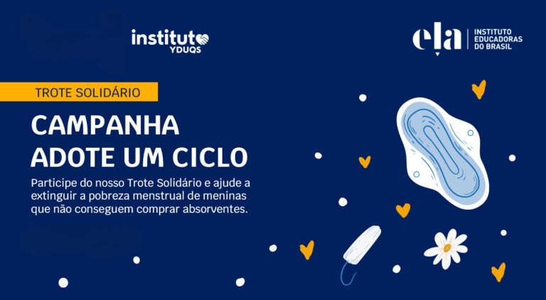 Instituto Yduqs e Instituto Ela arrecadam absorventes para combater a pobreza menstrual