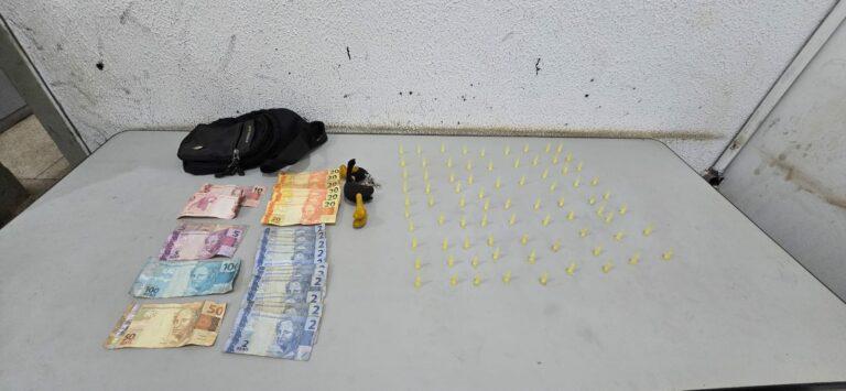 Com chaveiro do patolino e 78 pinos de cocaína, homem de 36 anos é detido por traficar entorpecentes no Ipiranga