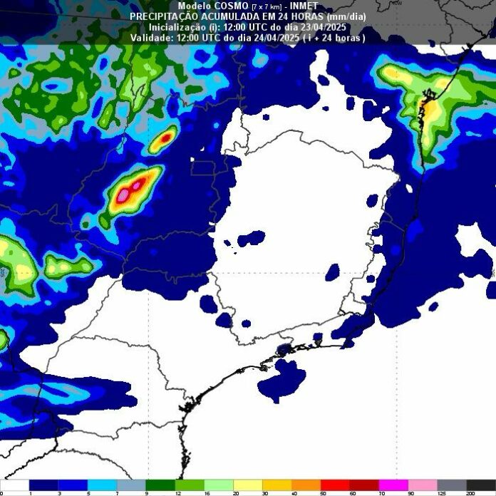 Defesa Civil emite alerta para fortes chuvas e queda de granizo no Vale do Paraíba