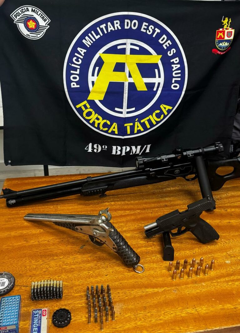 Homem é preso por disparo e posse irregular de arma de fogo