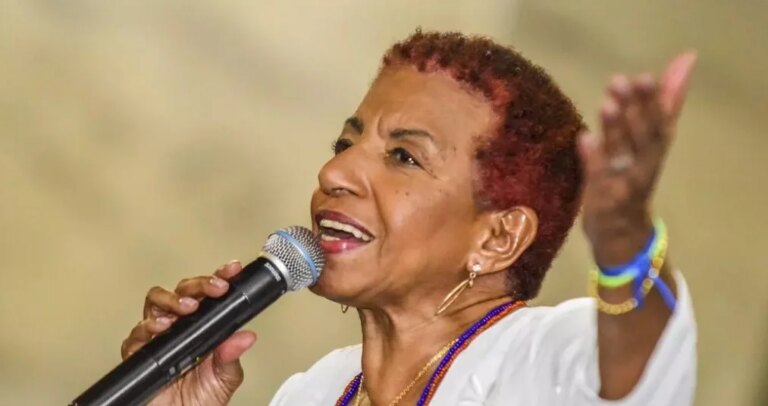 Após passar mal durante show em SP, Leci Brandão está bem e se recupera em casa