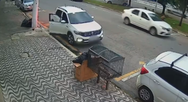 Motorista acusado de ter abandonado cachorro em avenida de São Vicente diz que animal só estava passeando; Entenda