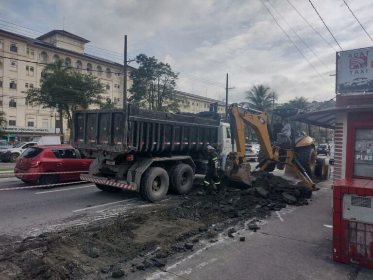 Avenida de Santos deve receber nova tubulação para melhorar drenagem e via será parcialmente interditada; Saiba mais