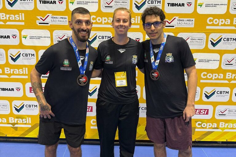 Atletas de Ribeirão conquistam bronze em estreia na Copa Brasil Paralímpica de Tênis de Mesa