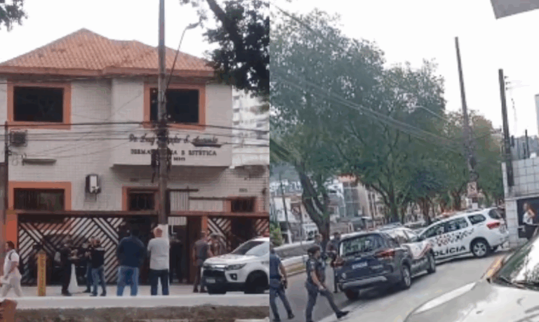 Sargento da PM mata mulher a tiros e facadas em clínica médica de Santos