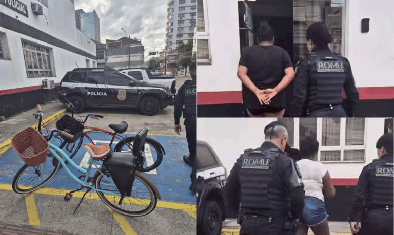 Mãe e filha são presas por furto de bicicletas em Santos