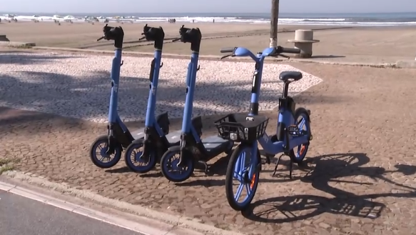 Praia Grande conta com sistema de locação de bicicletas e patinetes
