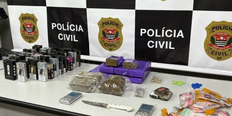 Ação em Vinhedo apreende drogas, ecstasy e cigarros eletrônicos em tabacaria
