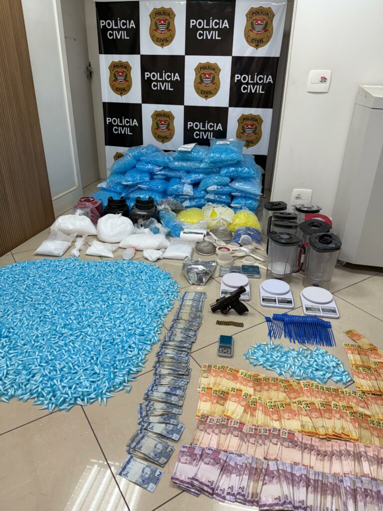 Polícia desmantela laboratório de drogas em Rio Claro e apreende mais de 12 quilos de cocaína