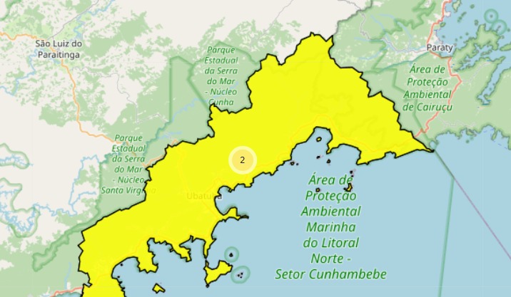 Ubatuba têm alertas para alagamentos e deslizamentos de terra nos próximos dias, afirma Cemaden